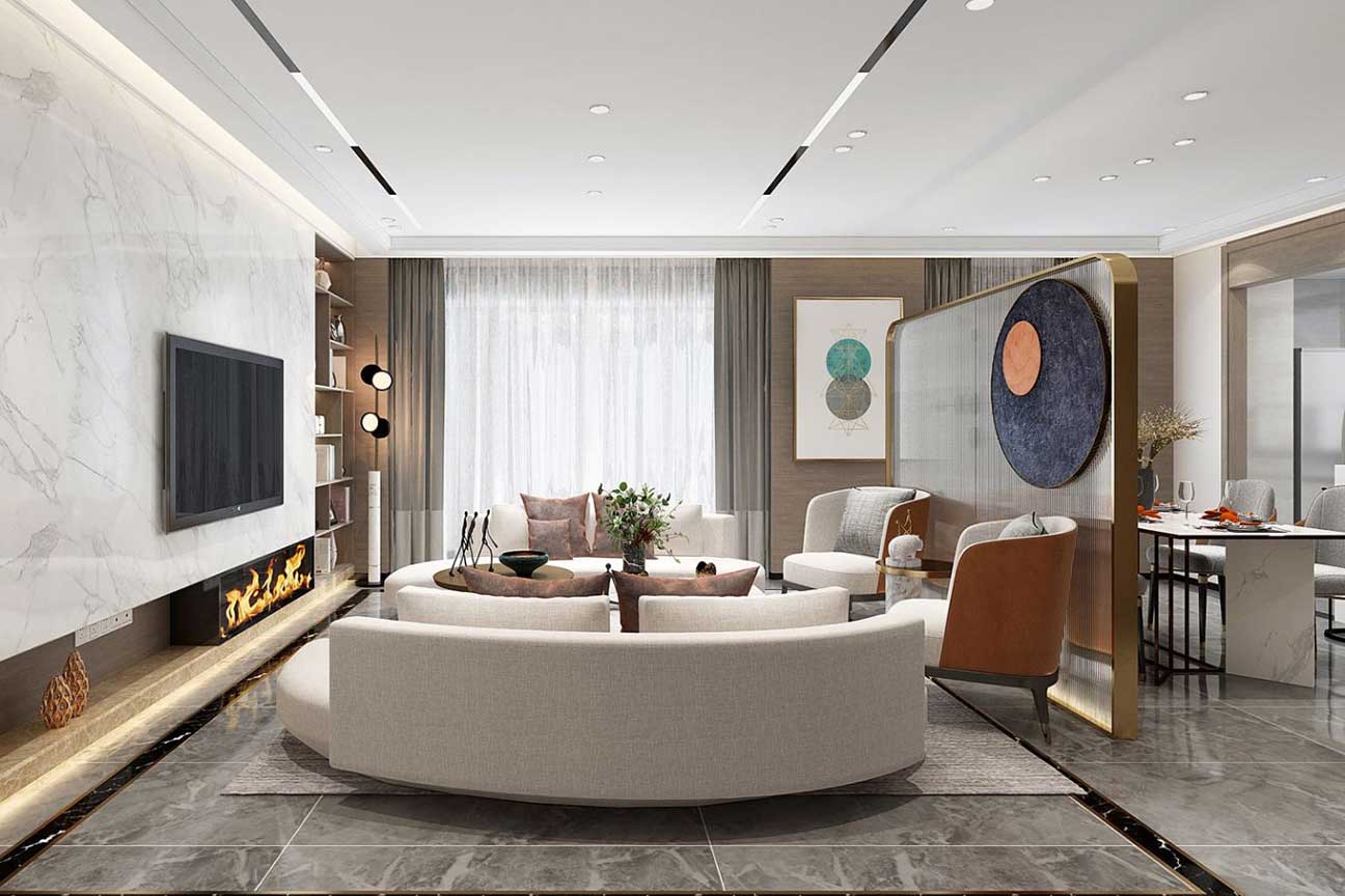 華潤(rùn)二十四城123m&sup2;現(xiàn)代簡(jiǎn)約風(fēng)格案例
