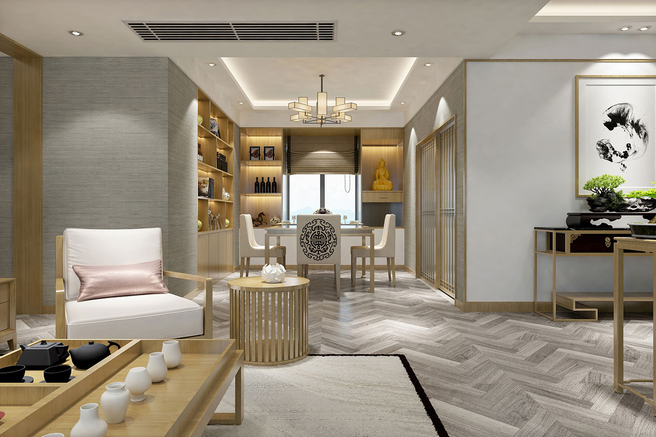 寶能城市廣場116m&sup2;新中式風(fēng)格案例