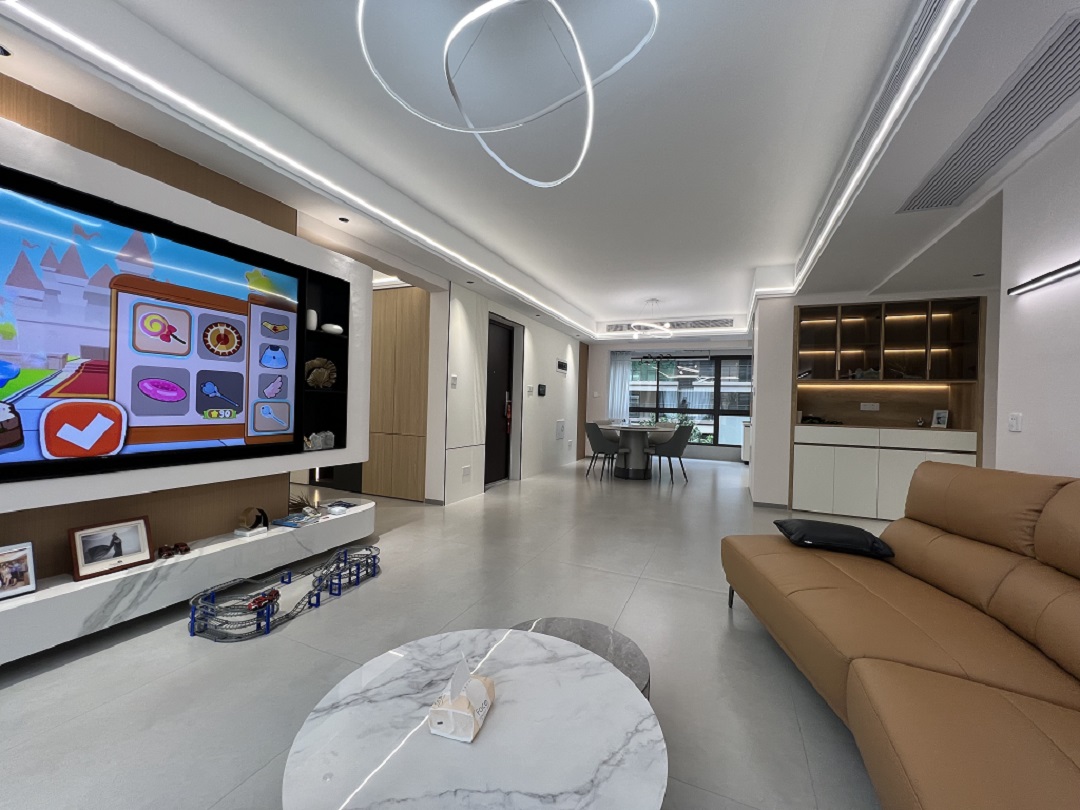 南寧二手房全拆裝修有哪些要注意？-現(xiàn)代簡約-客廳