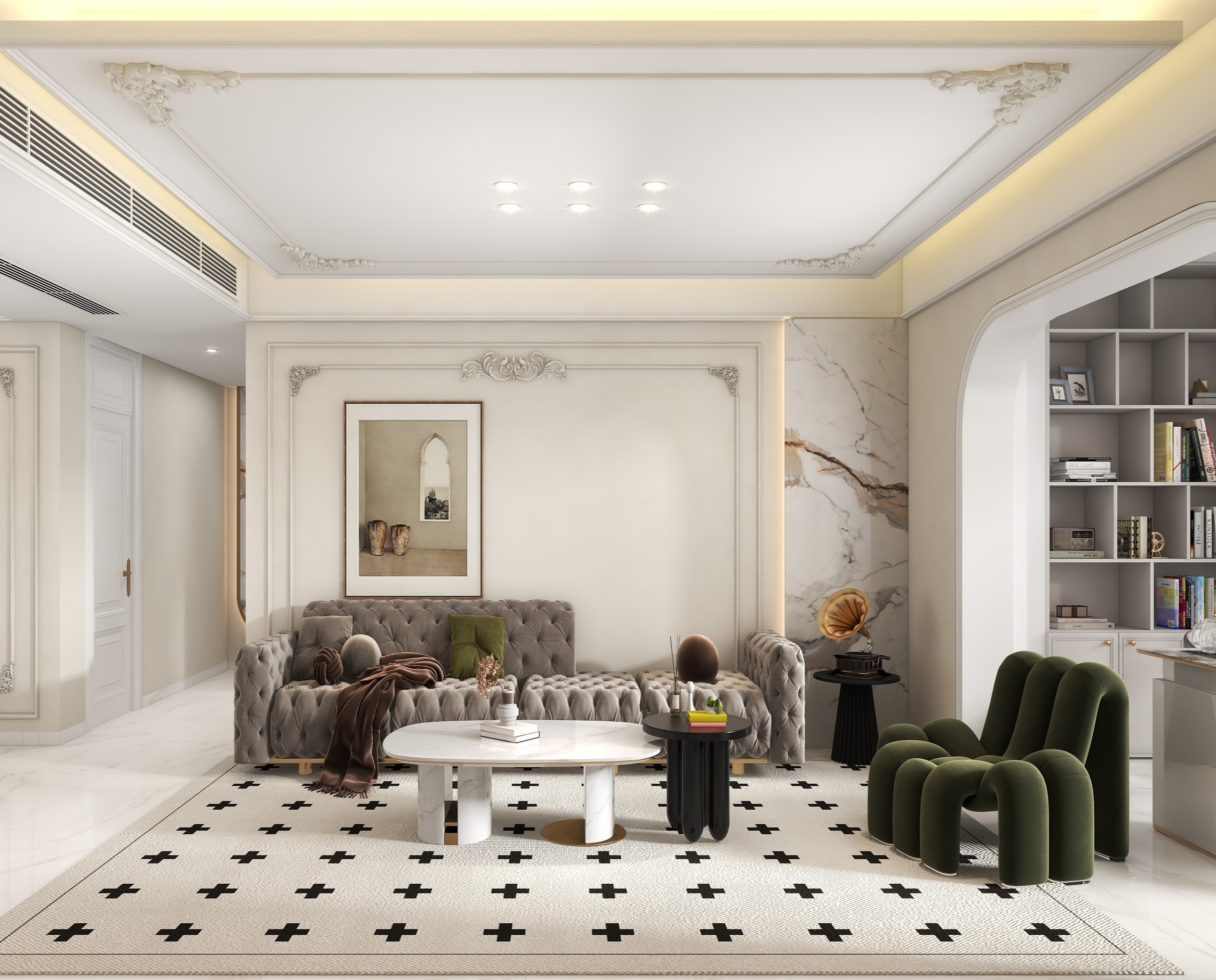 南寧新房裝修-法式奶油風(fēng)-客廳 南寧新房裝修-法式奶油風(fēng)-客廳