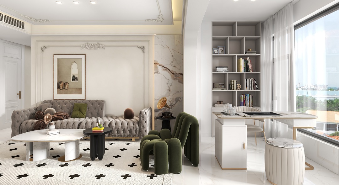 南寧新房裝修-法式奶油風(fēng)-客廳 南寧新房裝修-法式奶油風(fēng)-客廳