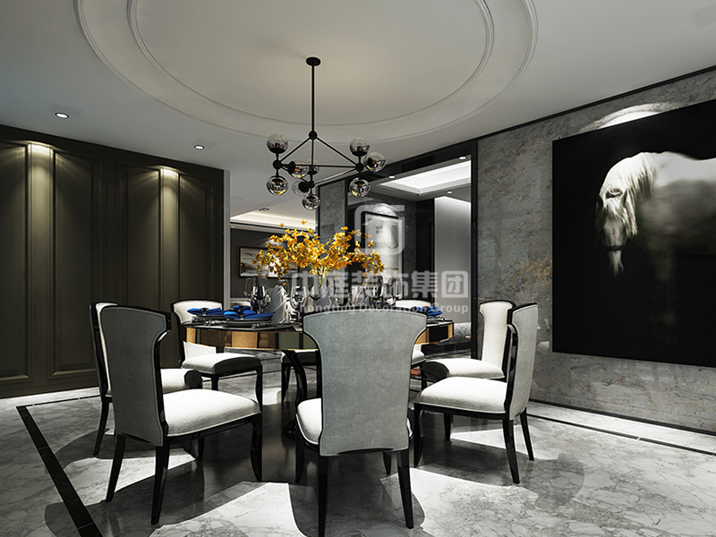 華發(fā)國賓壹號(hào)260平現(xiàn)代簡約風(fēng)格案例