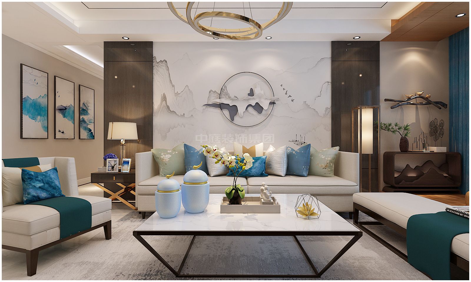 玫瑰園幸福灣140m&sup2;中式風(fēng)格案例